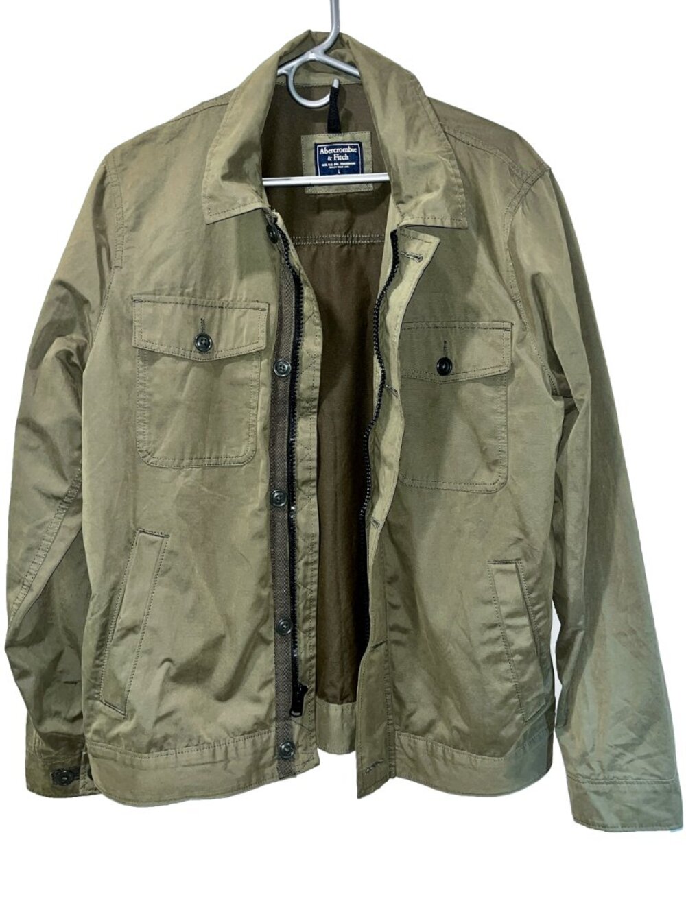 Abercrombie & Fitch Lightweight Field Jacket Olive Green